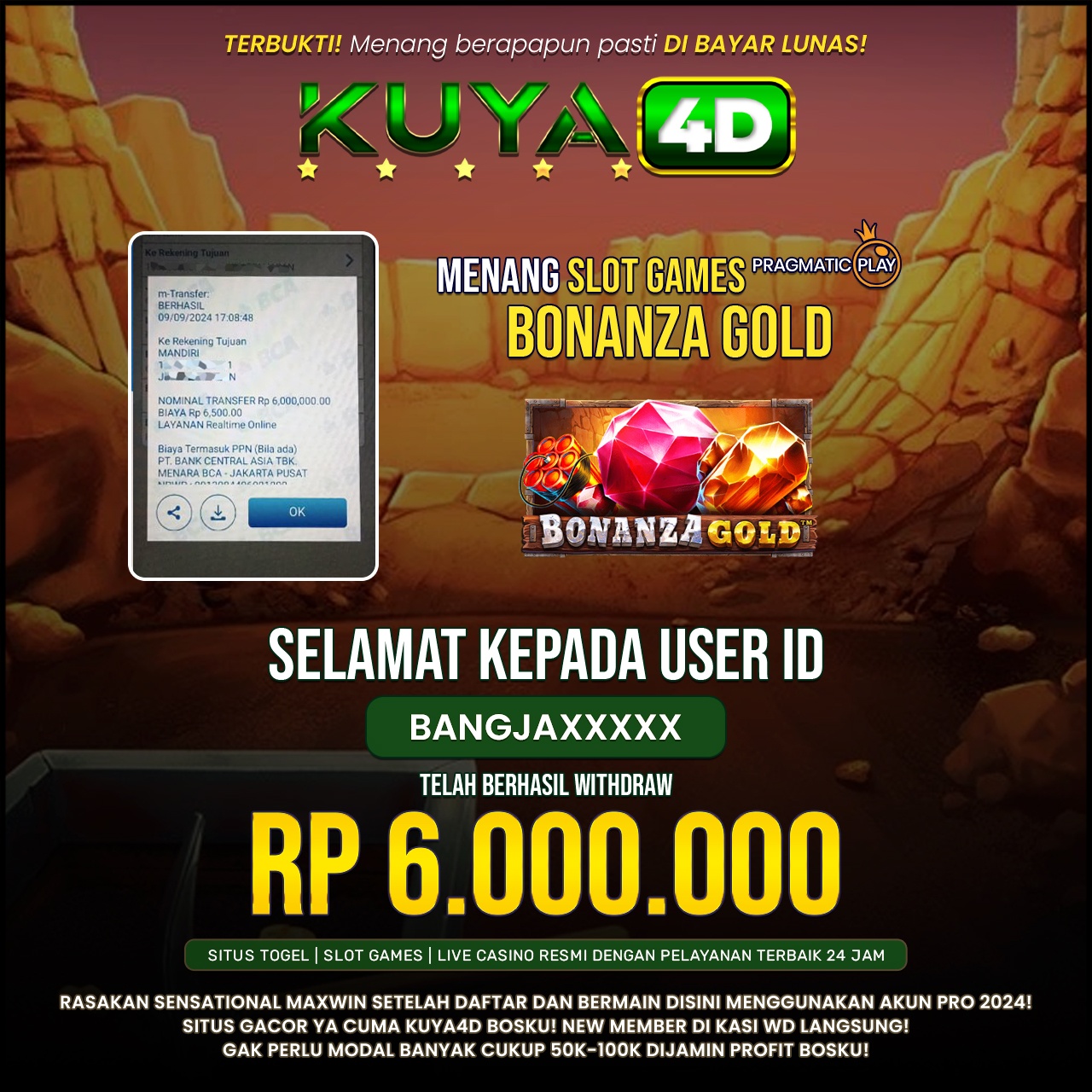 BUKTI JP BONANZA GOLD ID BANGJAXXXX