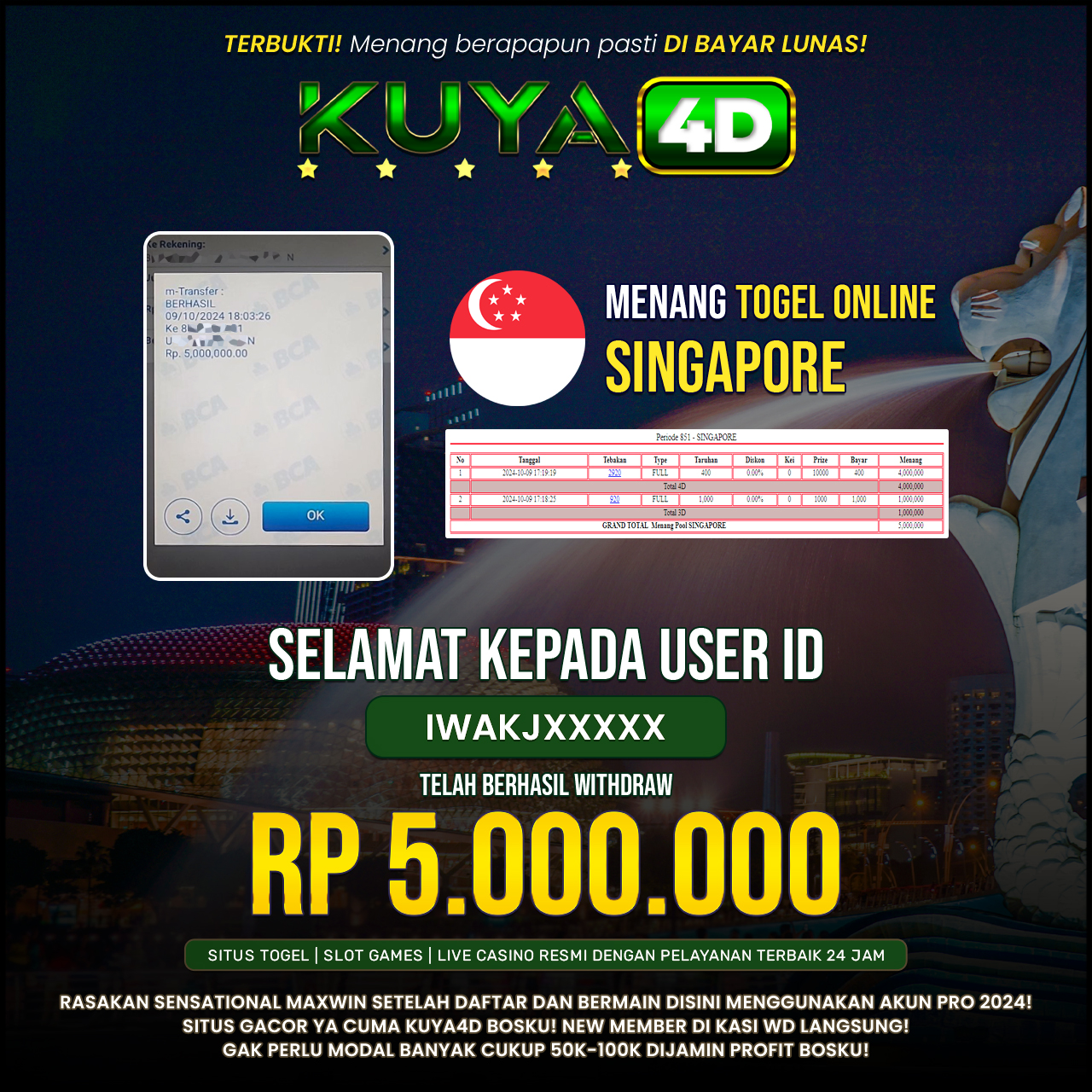 BUKTI JP POOLS SINGAPORE ID IWAKJXXX