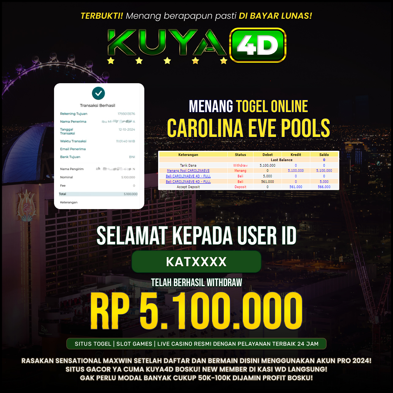 BUKTI JP POOLS CALIFORNIA EVE ID KATXXX