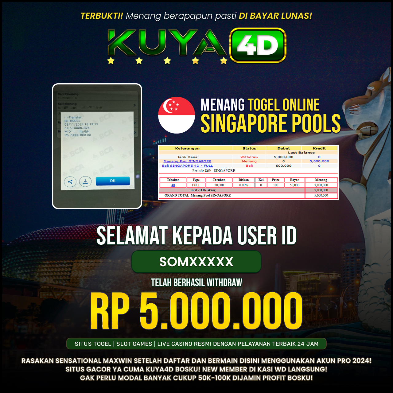 BUKTI JP POOLS SINGAPORE ID SOMXXX