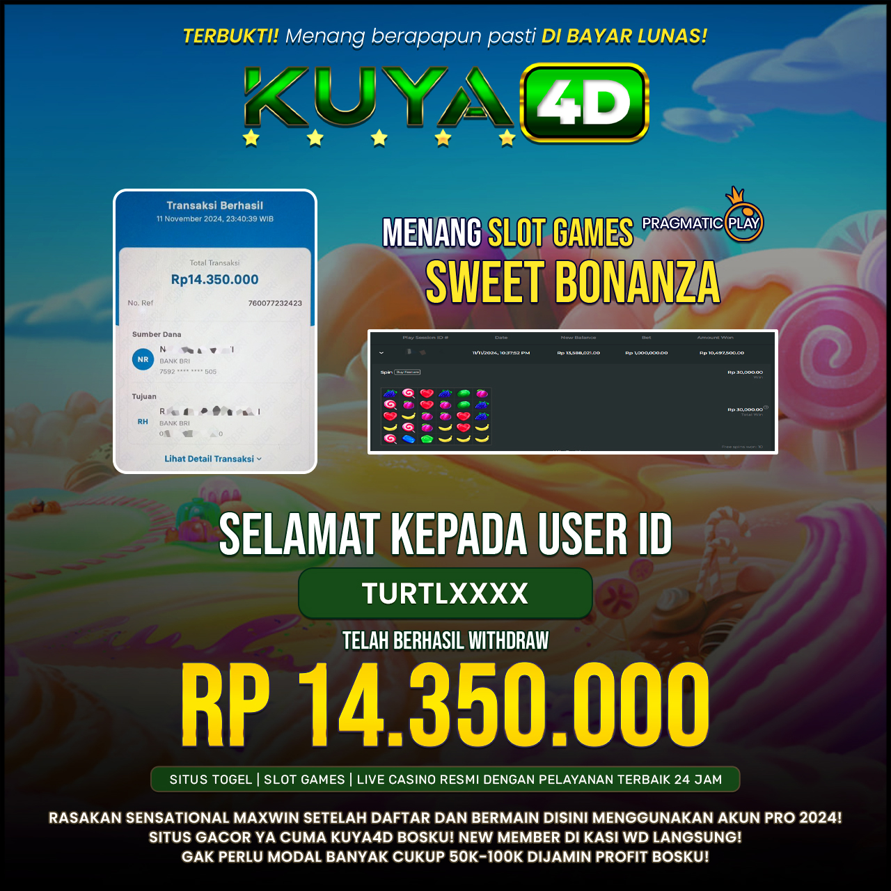 BUKTI JP SWEET BONANZA ID TURTLXXX