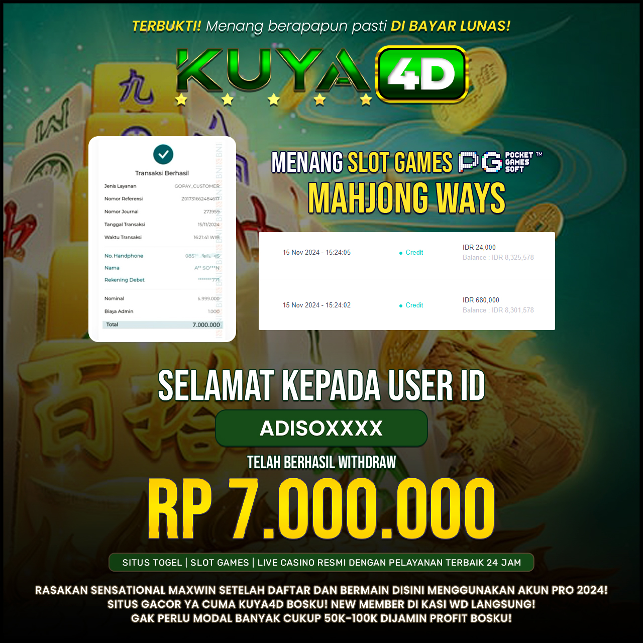 BUKTI JP MAHJONG WAYS ID ADISOXXX